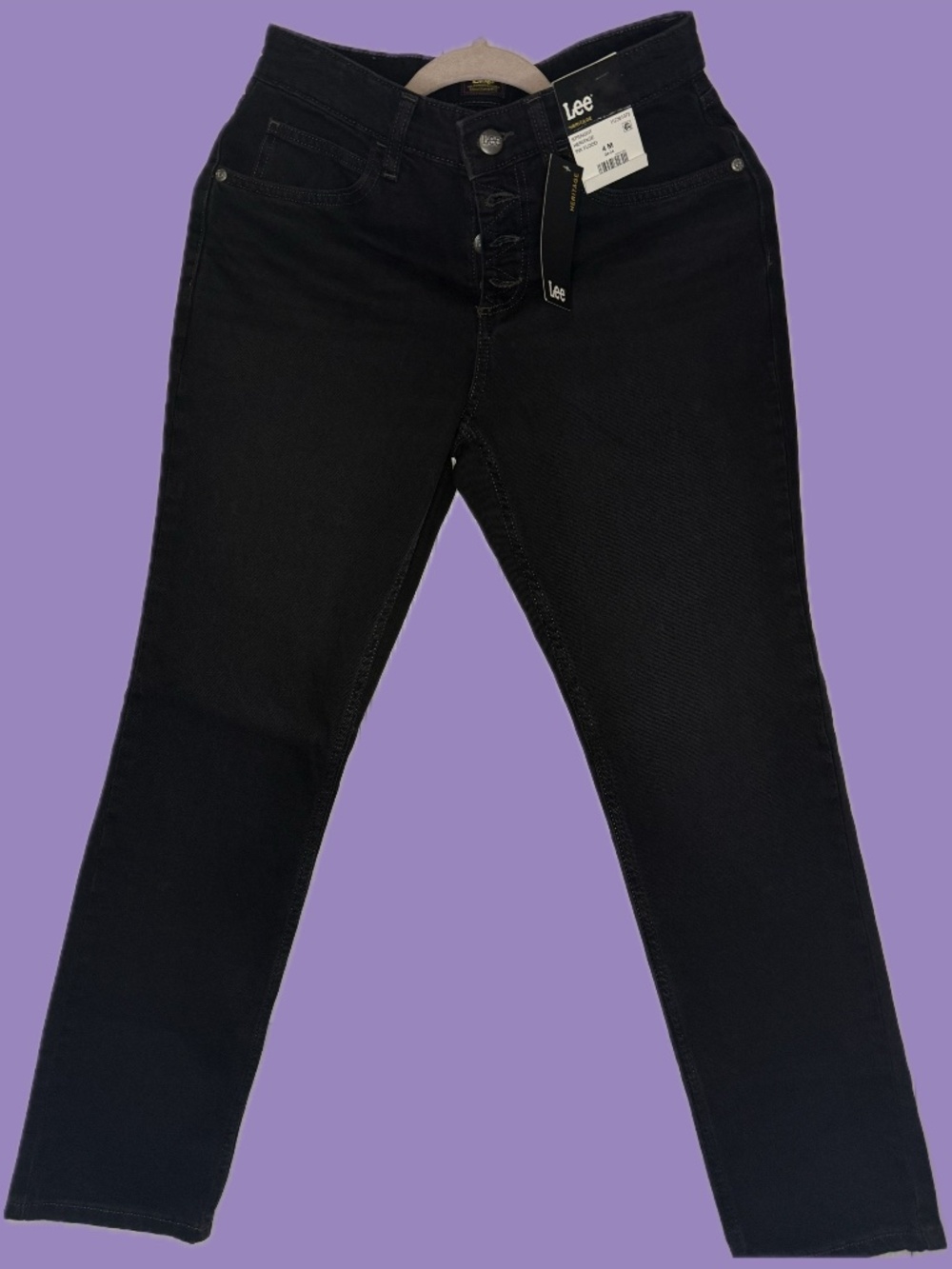 Lee Heritage Straight Black Jeans – Size 4 (M) – New With Tags